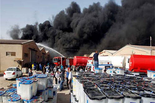 Incendio en depósito con boletas de voto en Iraq Incendio en depósito con boletas de voto en Iraq antes de un nuevo recuento